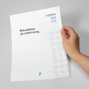Bekr�ftelse p� indskrivning